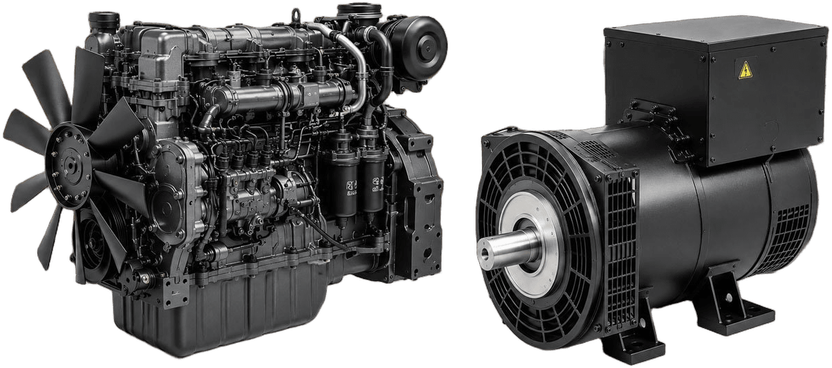 CKD montaj için dizel motor ve alternatör